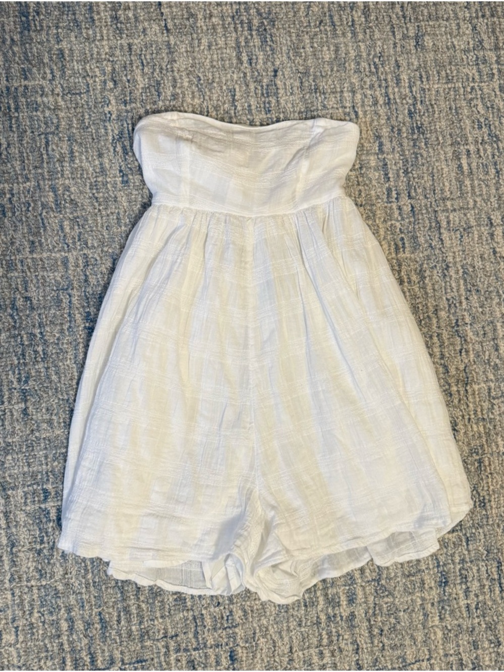 Strapless White Romper